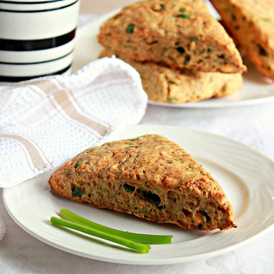 Eggless Cheddar Cheese Scones