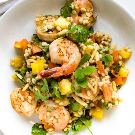 Pineapple Shrimp Barley Salad