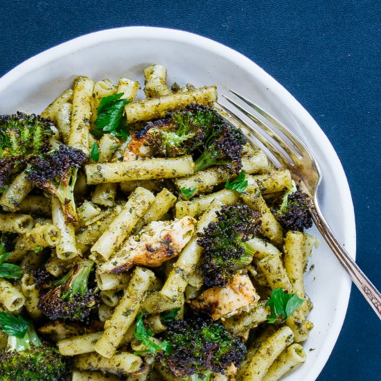 Pasta with Pistachio-Pecan Pesto