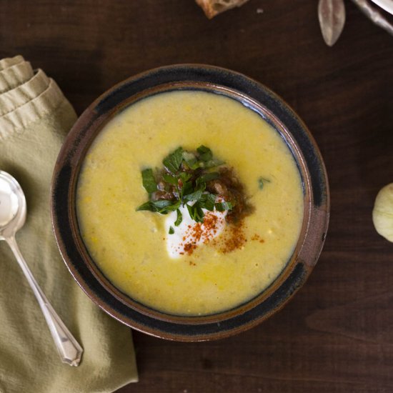 Green Chile Tomatillo Corn Chowder