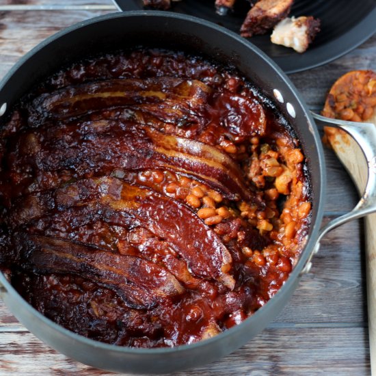 Homemade Baked Beans + Bacon