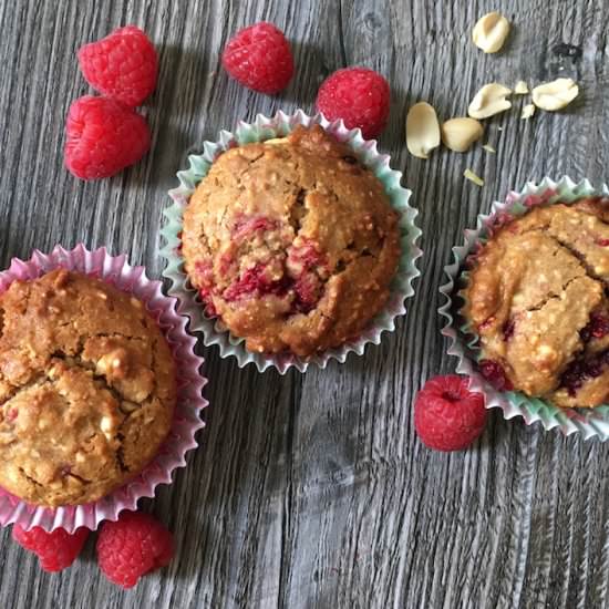 Raspberry Peanut Muffins