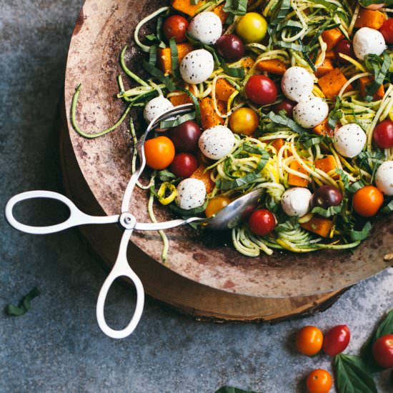 Summer to Fall Caprese Squash Pasta