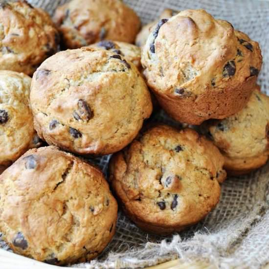 Chocolate Chip Banana Bread Muffins