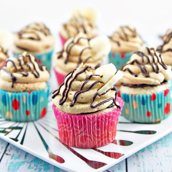 Peanut Butter Banana Cupcakes