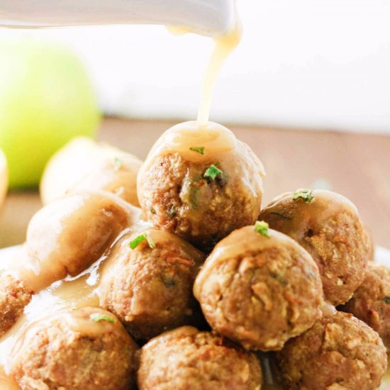 Sage and Apple Turkey Meatballs