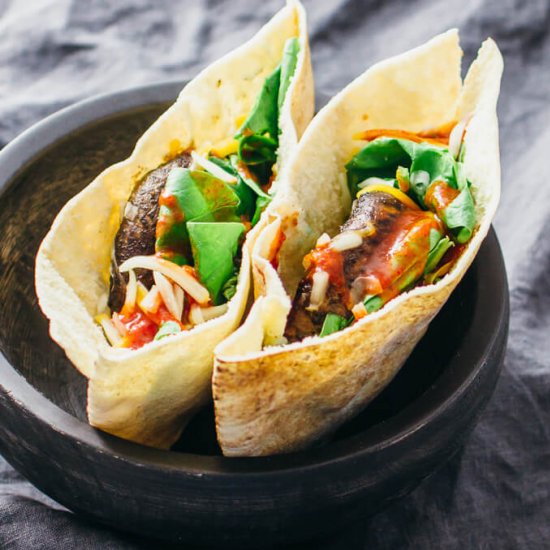 Portobello mushroom pita