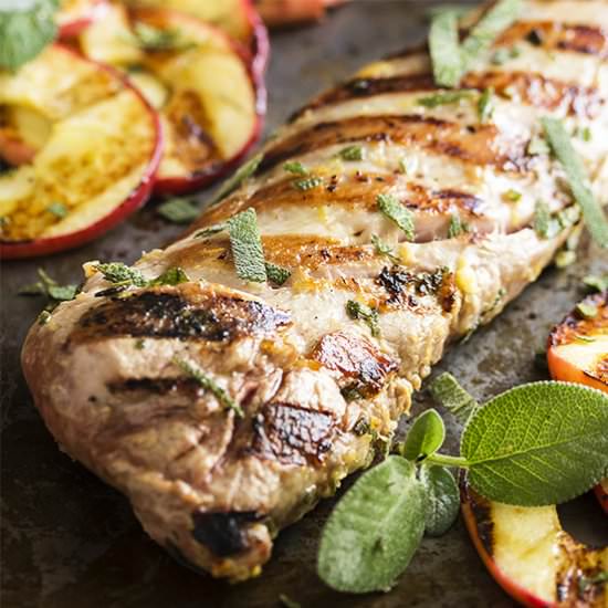 Grilled Pork Tenderloin & Apples