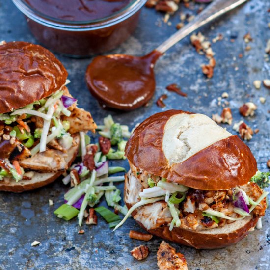 Honey Pecan BBQ Chicken Slider