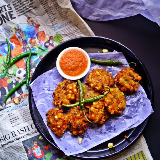 Crispy Tapioca and Corn Fritters