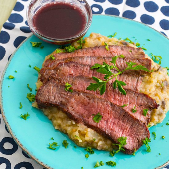 Wagyu Flat Iron Steak with Sauce