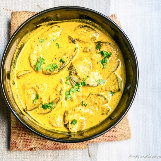 Eggplant in Mustard Poppyseed Curry