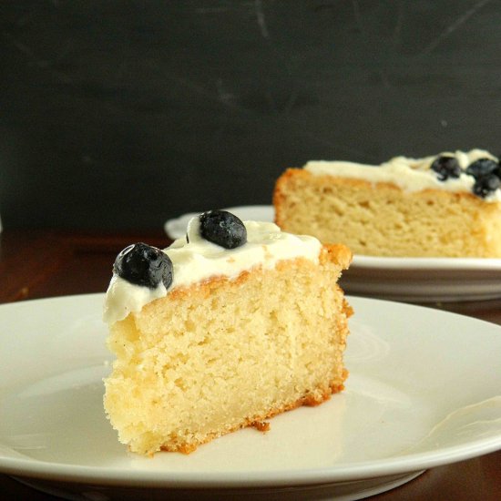 Eggless Almond Sponge Cake