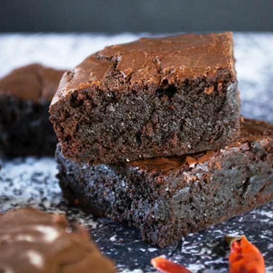 Chewy Chocolate Chili Brownies