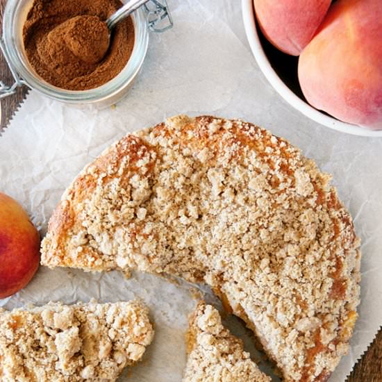 Fresh Peach Coffee Cake