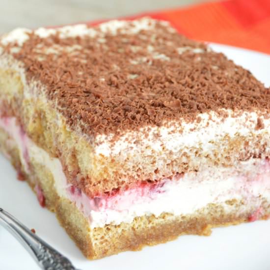 Easy Tiramisu with Raspberries