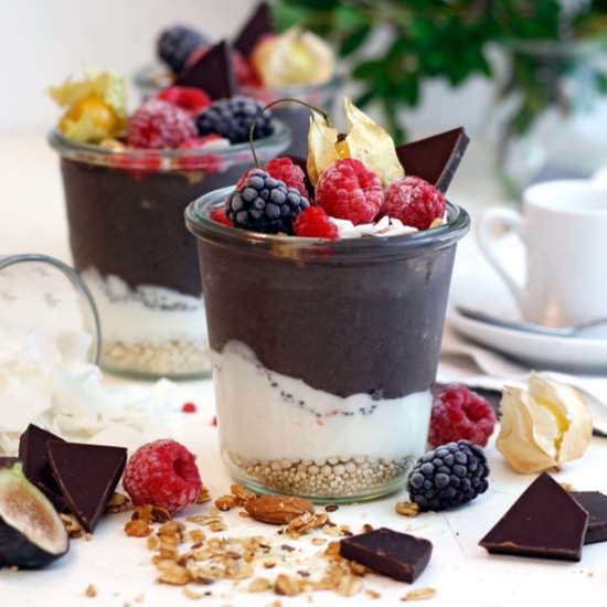 Black Forest Maya Chocolate Parfait