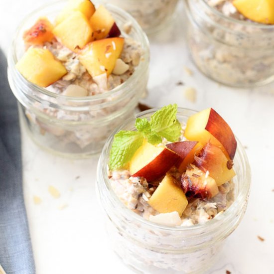 Peach Chai Overnight Oats