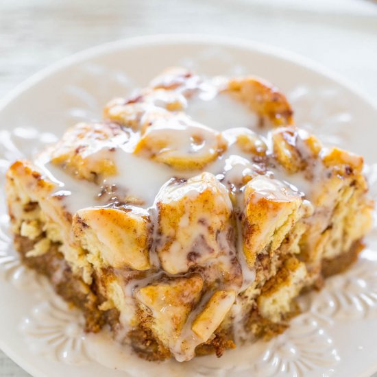 Pumpkin Cinnamon Roll Bake