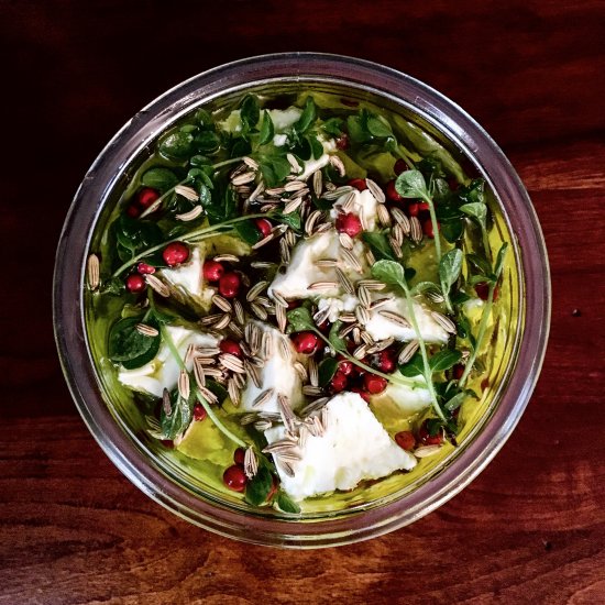 Marinated Feta with Pink Peppercorn