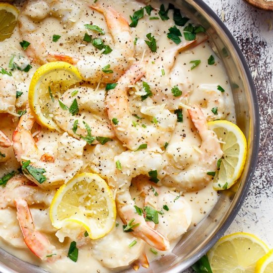 Creamy Lemon Parmesan Shrimp