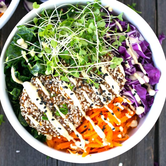 Falafel Buddha Bowls (Raw,Vegan)