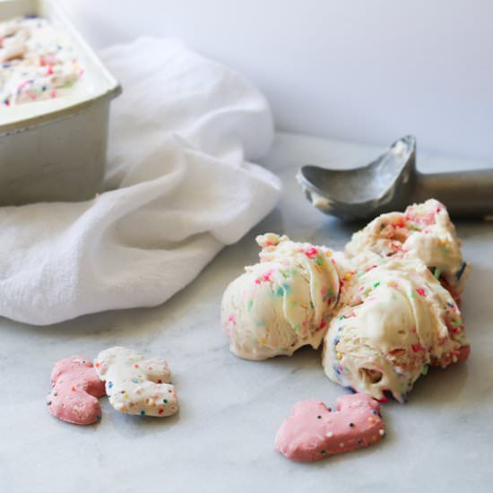 No Churn Cake Batter Ice Cream