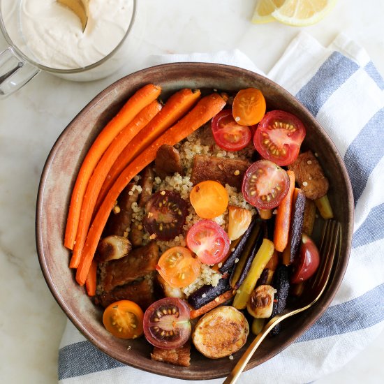 Roasted Carrots & Quinoa Bowl