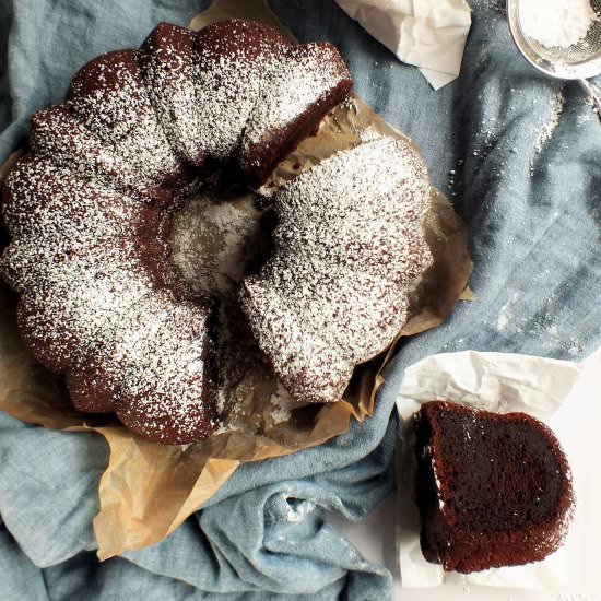 Chocolate Whiskey Bundt Cake