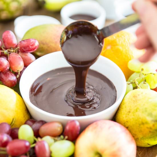 No Pot Required Chocolate Fondue