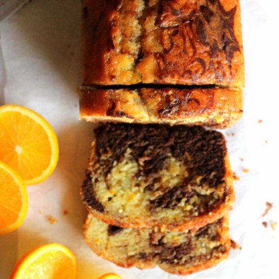 Orange Chocolate Marble Cake