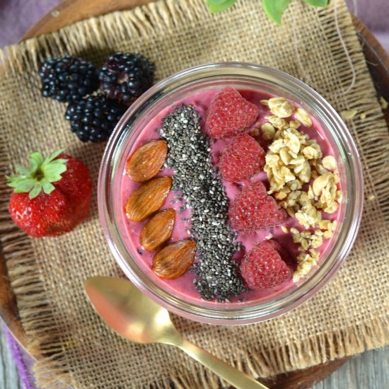 Smoothie Bowl with Red Fruits