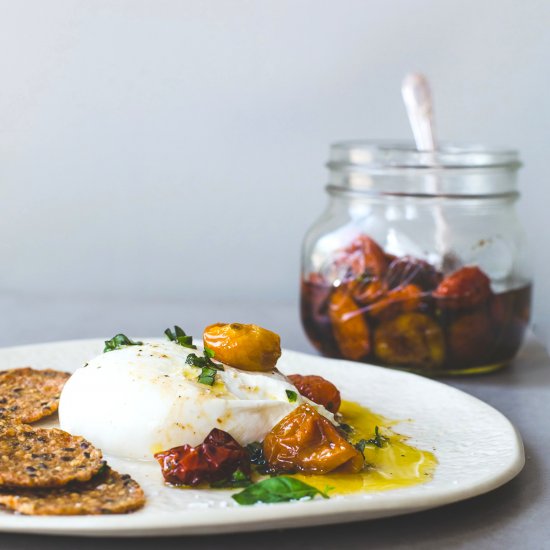 Burrata with Slow-Roasted Tomatoes