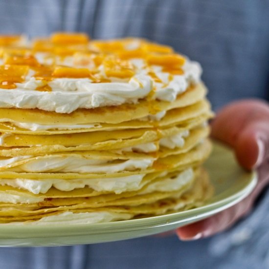 Mango and Passionfruit Crepe Cake