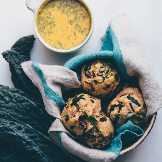 Kale Scones and Turmeric Soup