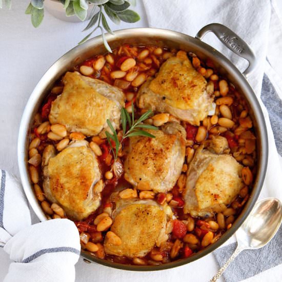 Baked Chicken and White Beans