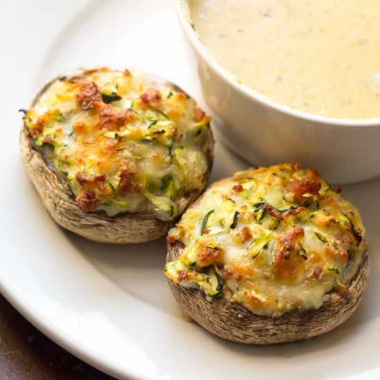 Two Cheese Stuffed Mushrooms