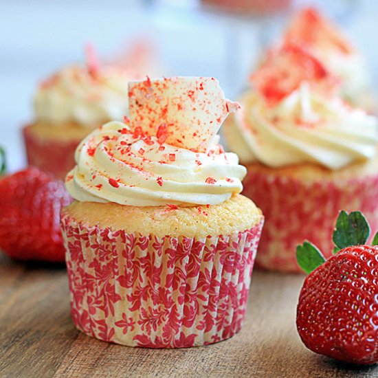 Coconut Strawberry Cupcakes