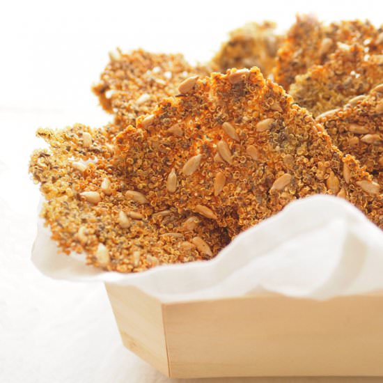 Quinoa cumin crackers