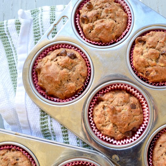 Chocolate Chip Banana Muffins