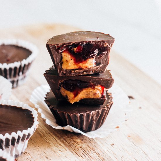 Almond Butter and Jelly Cups