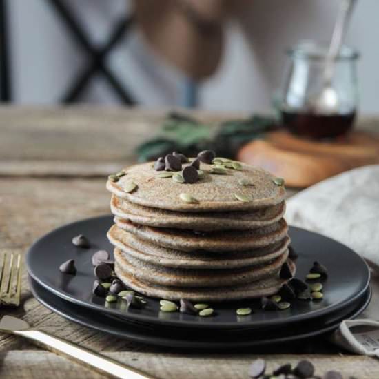 Chocolate Chip Buckwheat Pancakes