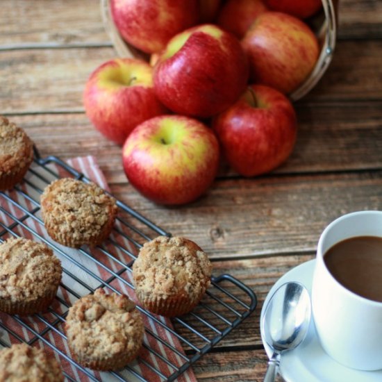 Caramel Apple Streusel Muffins