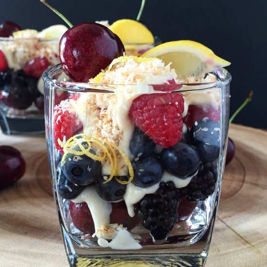 Fruit Parfaits & Lemon Cashew Cream