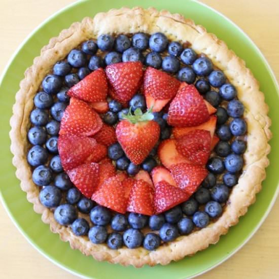 Chocolate fruit tart