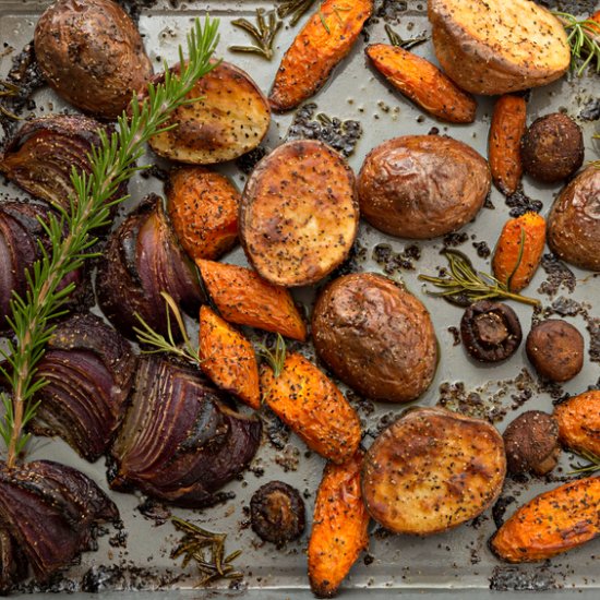 Grilled Coffee Chili Rubbed Vegetables