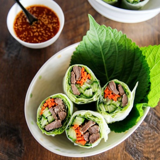 Bulgogi Spring Rolls