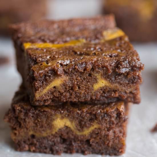 Pumpkin Swirl Brownies