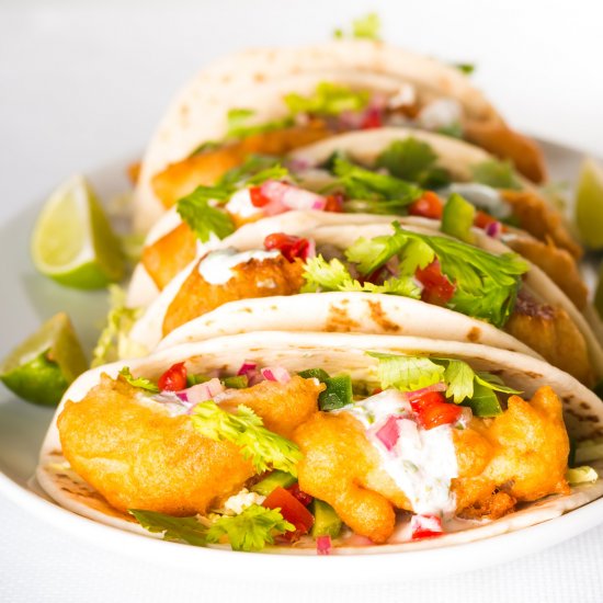 Beer Battered Fish Tacos