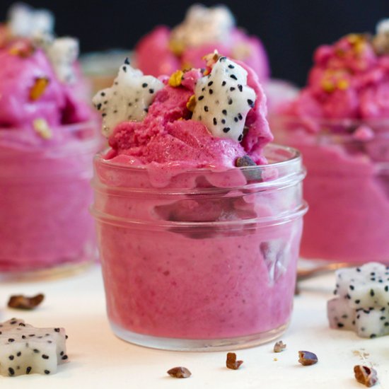 Dragonfruit Pitaya Berry Ice Cream